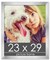 23x29 Solid Wood Picture Frame with UV-Resistant Acrylic & Acid-Free Backing, Available in 6 Finishes: Matte Black, Matte White, Metallic Bronze, Silver, Natural Wood Grain & Mahogany